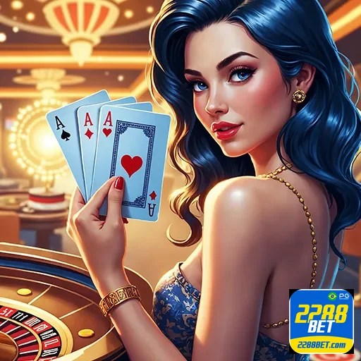 Imagem de cassino com o logo 2288bet, destaque para jogos e apostas online no site 2288bet.